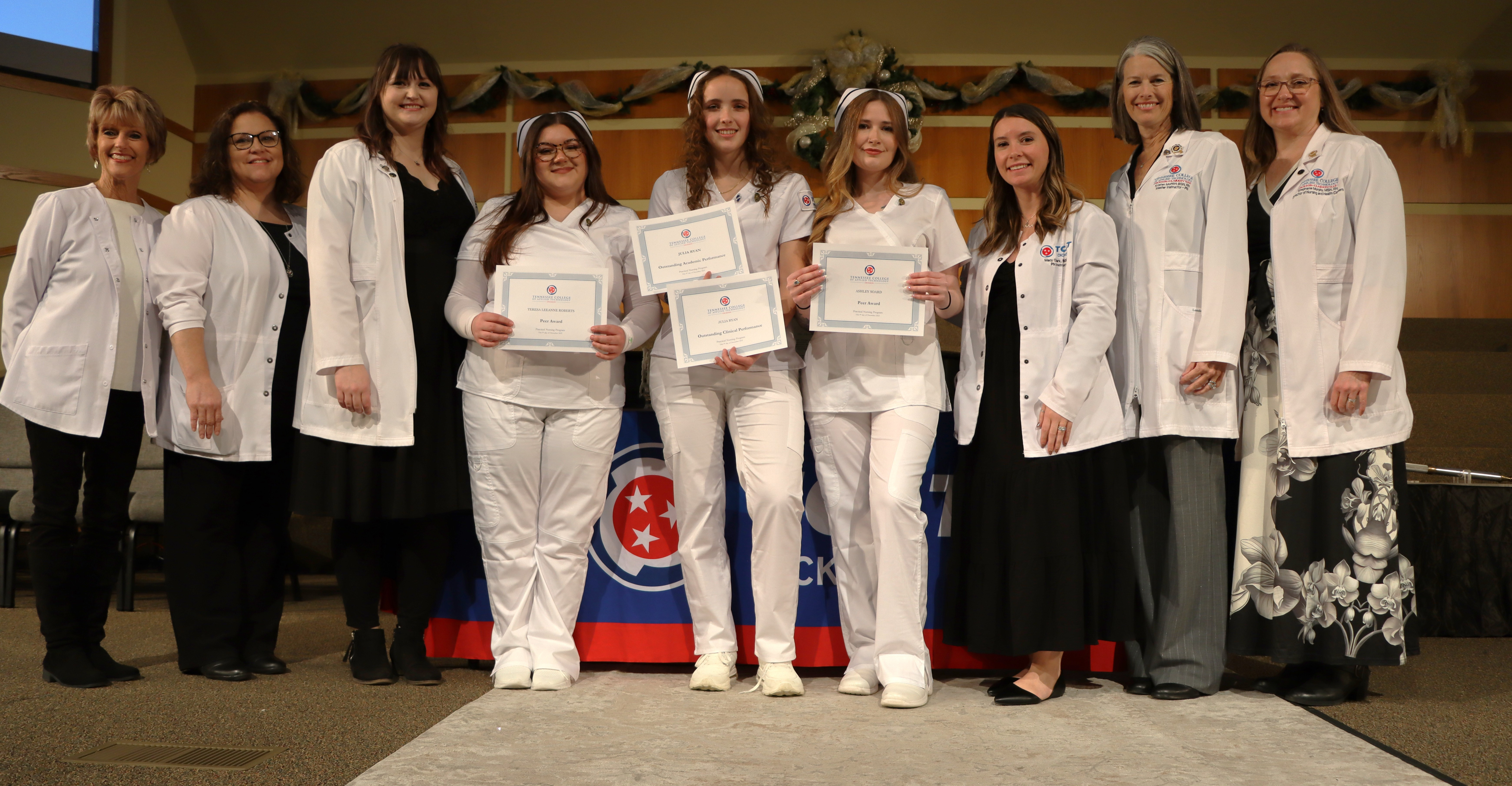 PN Fall 2025 Pinning Award Winners, Pinning, TCAT Dickson Pinning